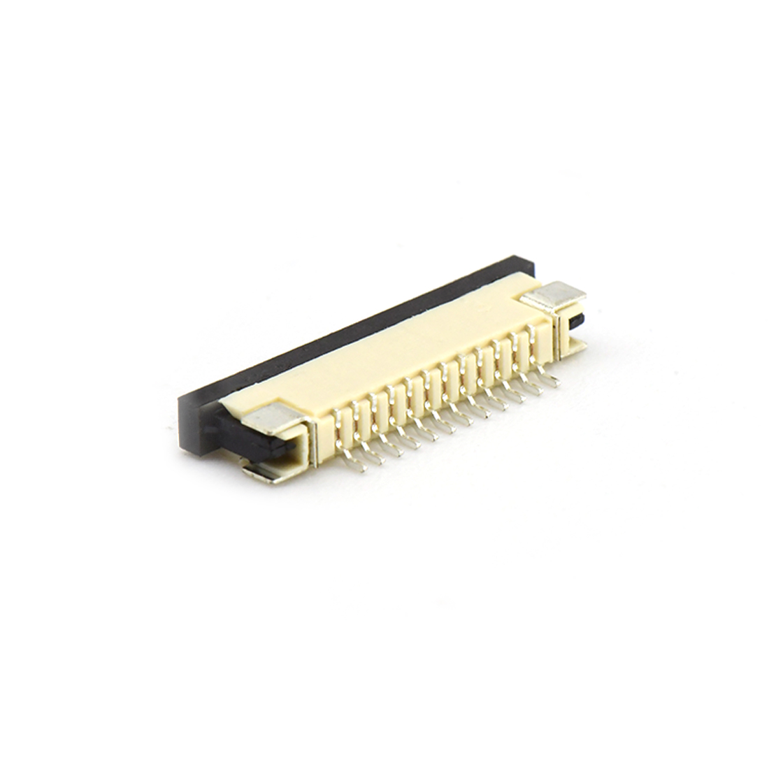 F1003 FPC FFC连接器Pitch 1.00mm H2.5卧贴下接触抽屉式 12Pin本色 镀亮锡